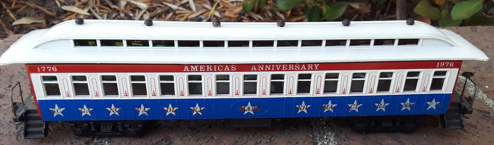 Spirit of '76 train car , HO scale , c10.: Spirit of '76 train car , HO scale , c10. Reserve: $23.00 Shipping: Domestic: Flat rate of $17.00 to anywhere within the contiguous U.S. International: Flate rate of $38.00 . International shipping ma