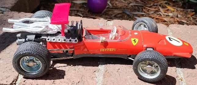 Schuco Ferrari windup race car,rack and pinion steering, Made in Germany, c10. (1 of 4)