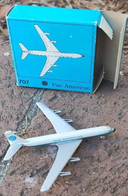 Schuco Boeing 707 (made in Germany) , c10 , boxed,.: Schuco Boeing 707 (made in Germany) , c10 , boxed,. Reserve: $36.00 Shipping: Domestic: Flat rate of $15.00 to anywhere within the contiguous U.S. International: Flate rate of $25.00 . International