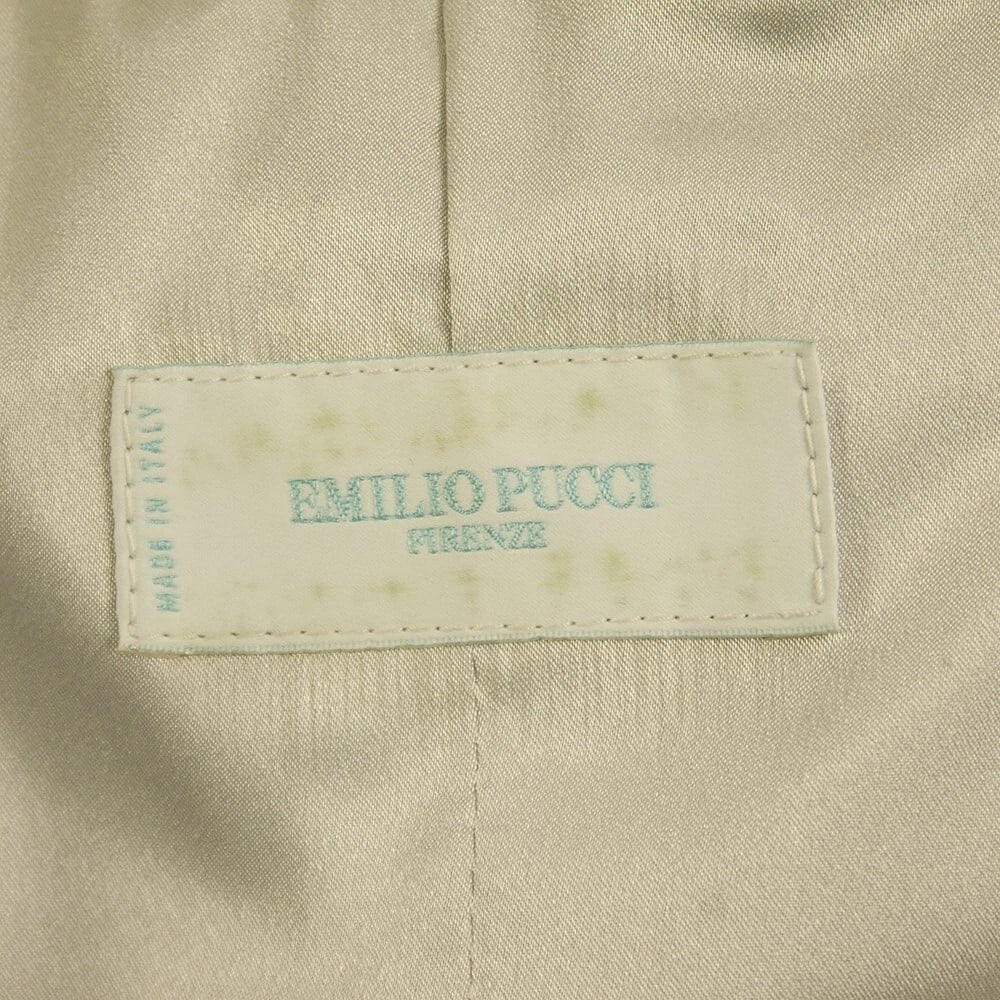 Emilio Pucci silver perforated lambskin belted robe manteau coat size 6, IT 40 - 3