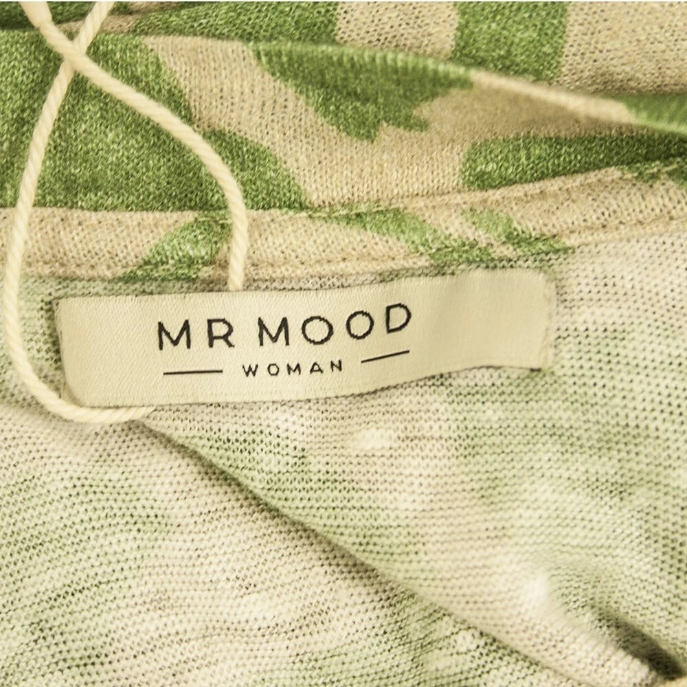Mr Mood Green Beige Linen Maxi Padded Shoulders Sleeveless Dress size 1 - 3