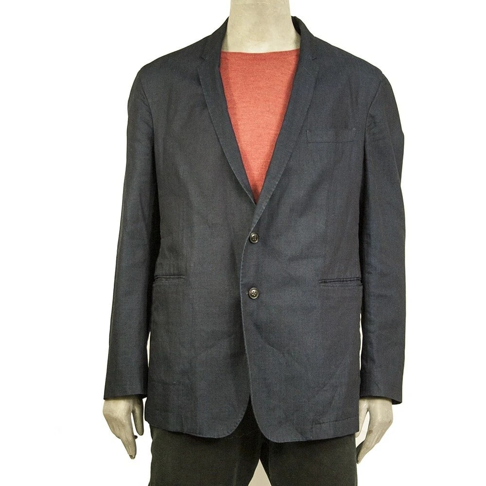 Burberry Brit Blue Lightweight Men's Denim Cotton Blazer Jacket size XXL (1 of 7)