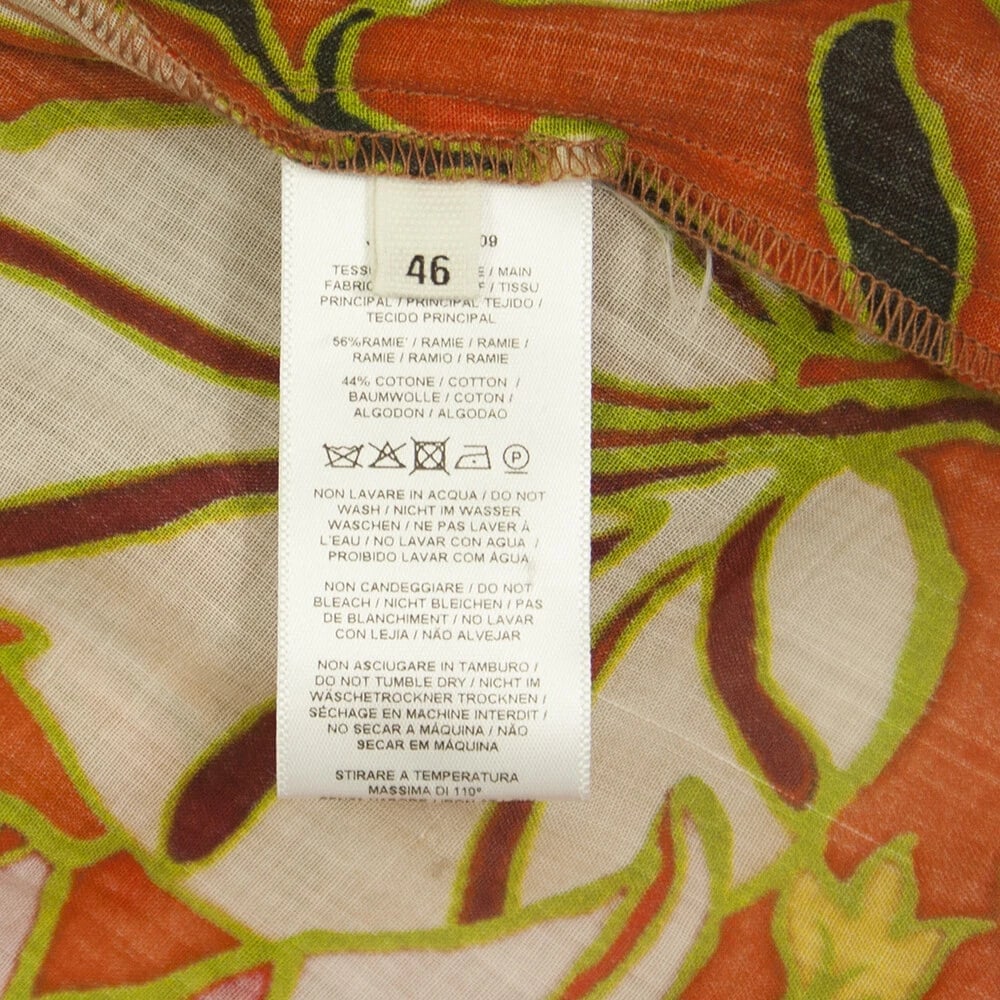 Maliparmi Multicolor Floral V Neckline Tunic Top Blouse size 46 - 4