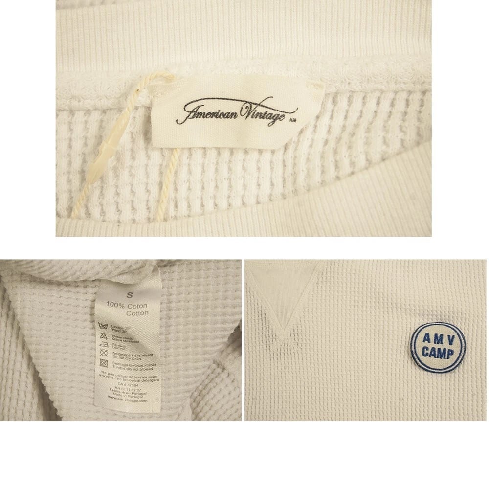 American Vintage White Cotton Top Sweat Pants Sport Lounge Set size S - 4