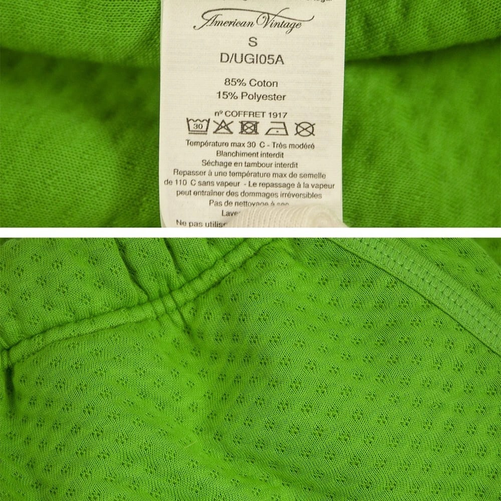 American Vintage Green Sleeveless Top( M/L) Sweat Pants ( S ) Sport Lounge Set - 5