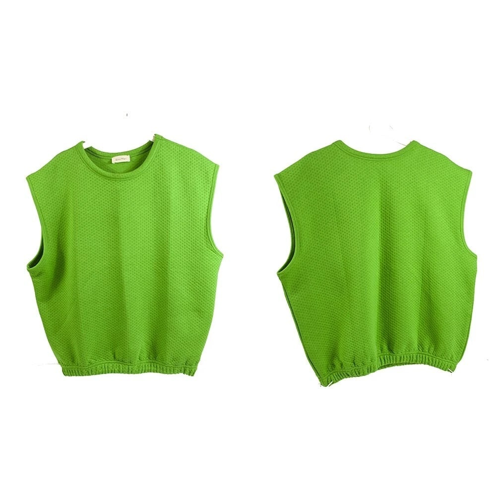 American Vintage Green Sleeveless Top( M/L) Sweat Pants ( S ) Sport Lounge Set - 6