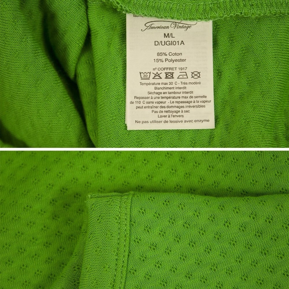 American Vintage Green Sleeveless Top( M/L) Sweat Pants ( S ) Sport Lounge Set - 8
