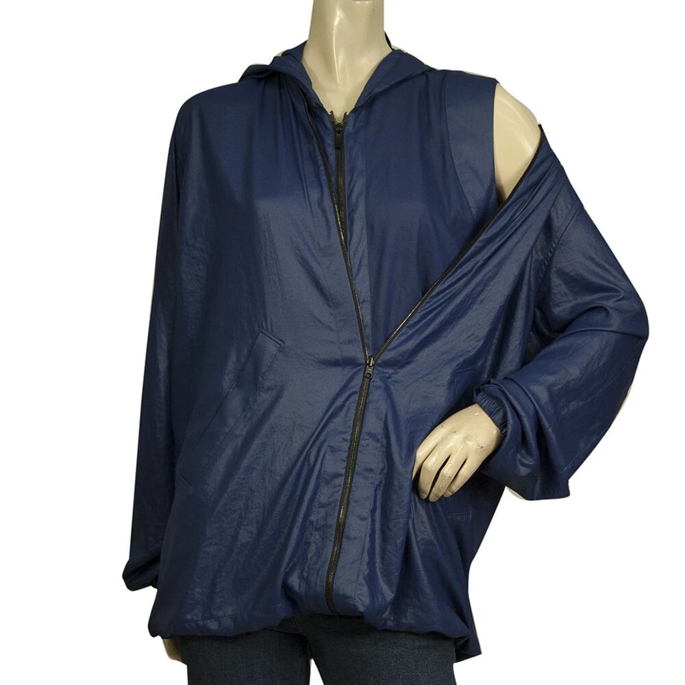 Barbara Bui Blue Polyester Trench One Piece Pull Over Jacket size 38 / S - 2