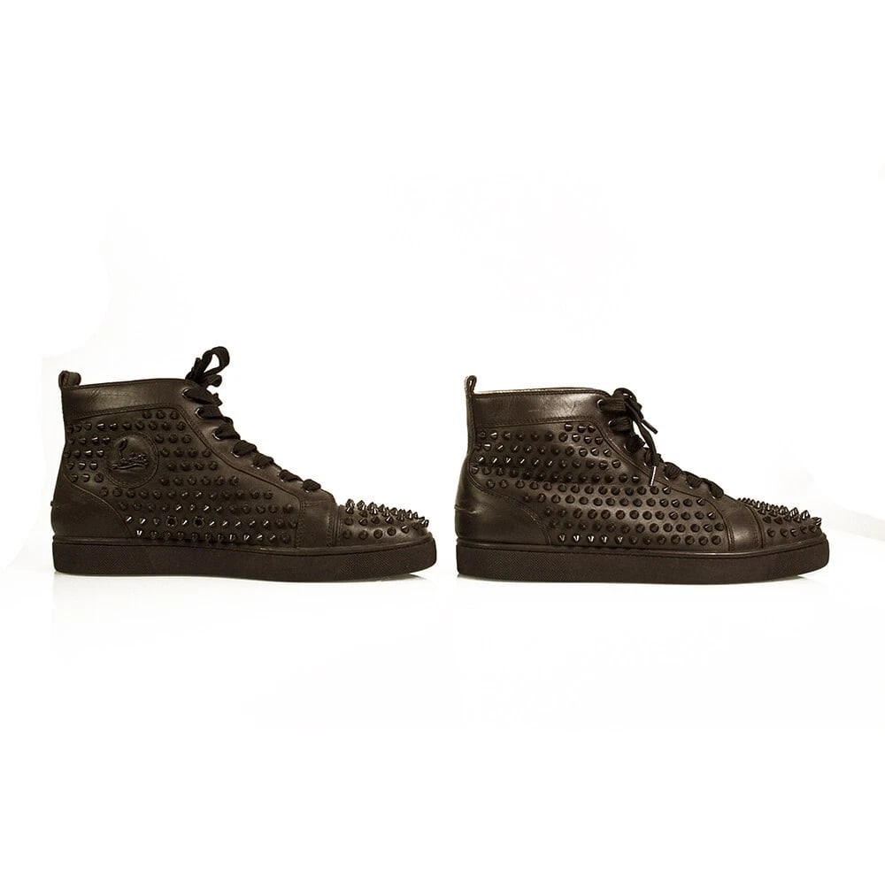 Christian Louboutin Brown Leather Mens Louis Allover Spikes High Top Sneaker42,5: Title:Christian Louboutin Brown Leather Mens Louis Allover Spikes High Top Sneaker42,5 Description:Brooks Brothers Blue Suede leather Men Shoes Sneakers Trainers size 12 Christian Louboutin Brown