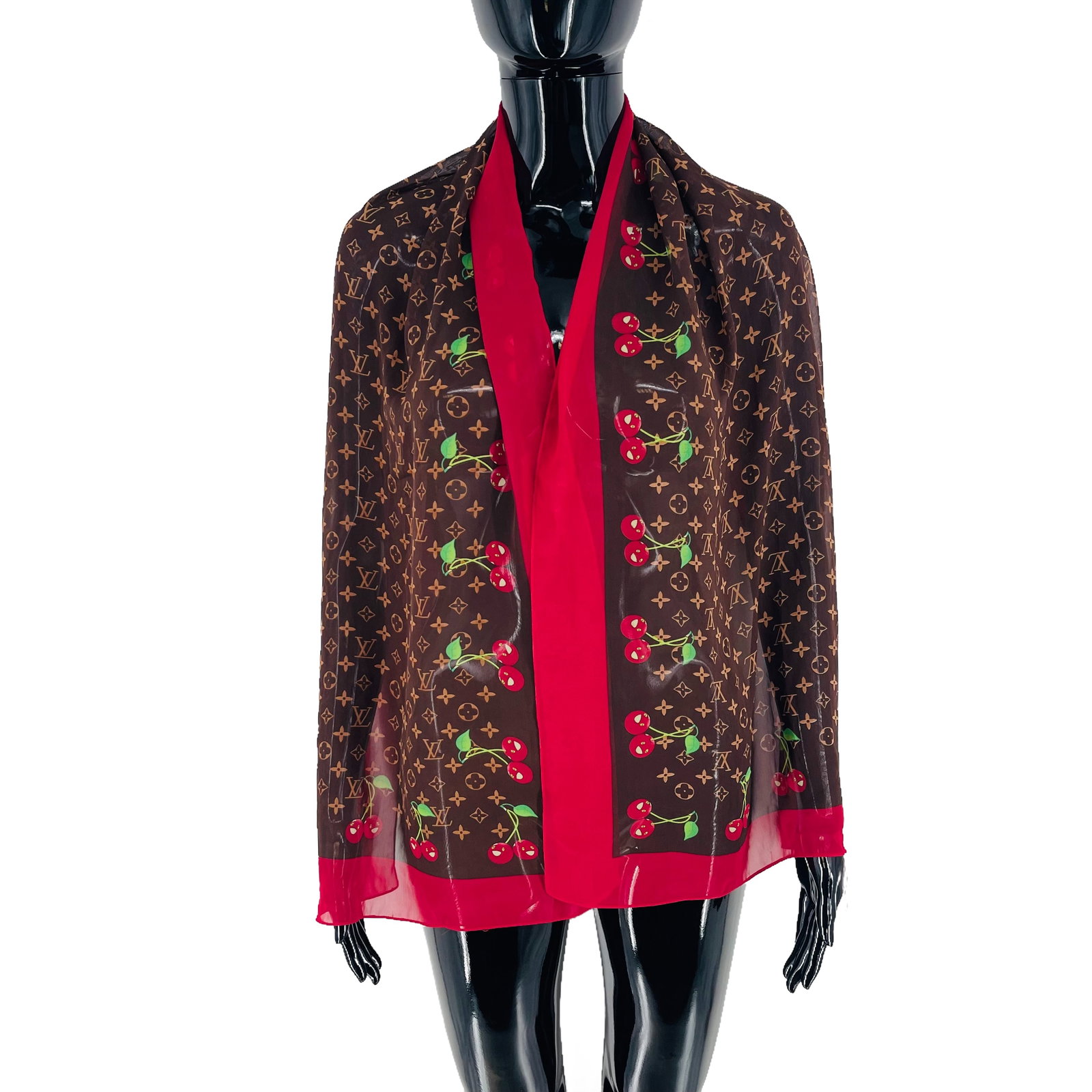 Louis Vuitton Brown Monogram 100% Silk Scarf: Title: Louis Vuitton Brown Monogram 100% Silk Scarf Brand:Louis Vuitton Date/Period: Modern Materials:100% Silk Size:One Size Description:Louis Vuitton Brown Monogram 100% Silk Scarf Reserve: $150.00 