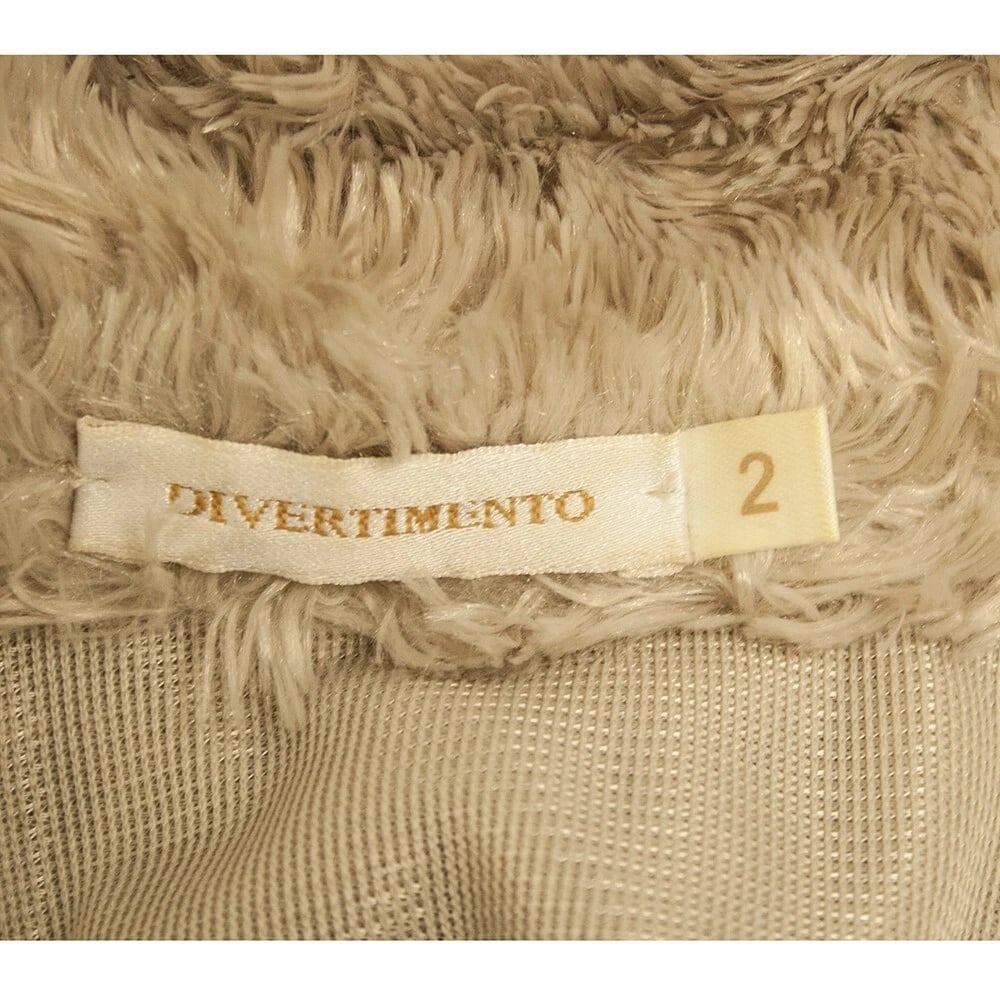 Divertimento Beige Button Front Hairy Polyester Long Cardi Cardigan size 2 - 3