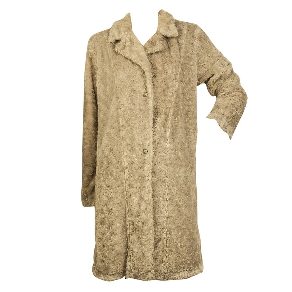 Divertimento Beige Button Front Hairy Polyester Long Cardi Cardigan size 2 - 6