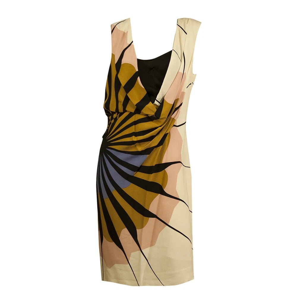DVF Diane Von Furstenberg Adalvino Silk Multicolor Sleeveless Mini Dress size 6 - 8