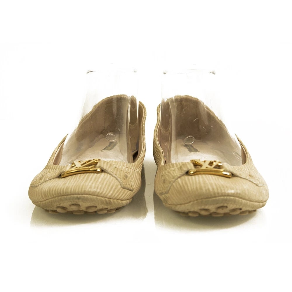 Louis Vuitton Beige epi leather Oxford ballerina ballet flats LV monogram 39,5 - 5