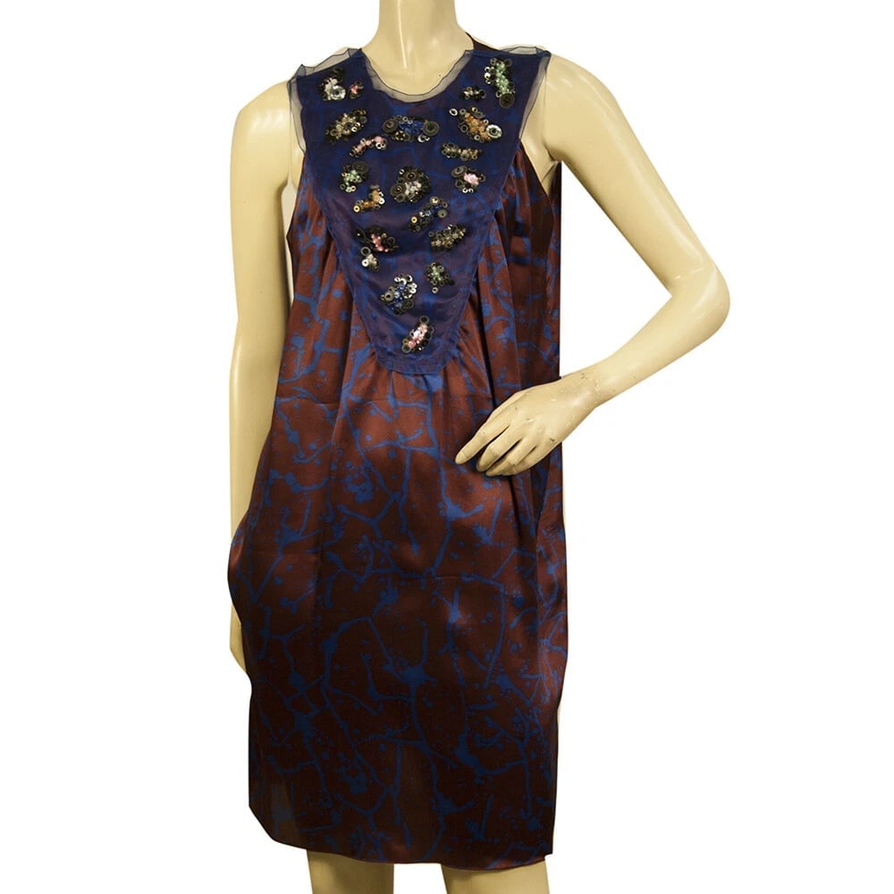 M Missoni Brown & Blue Sequined 100% Silk Sleeveless Knee dress IT size 44: Title:M Missoni Brown & Blue Sequined 100% Silk Sleeveless Knee dress IT size 44 Description:M Missoni Brown & Blue Sequined 100% Silk Sleeveless Knee dress IT size 44 Beautiful and elegant Missoni