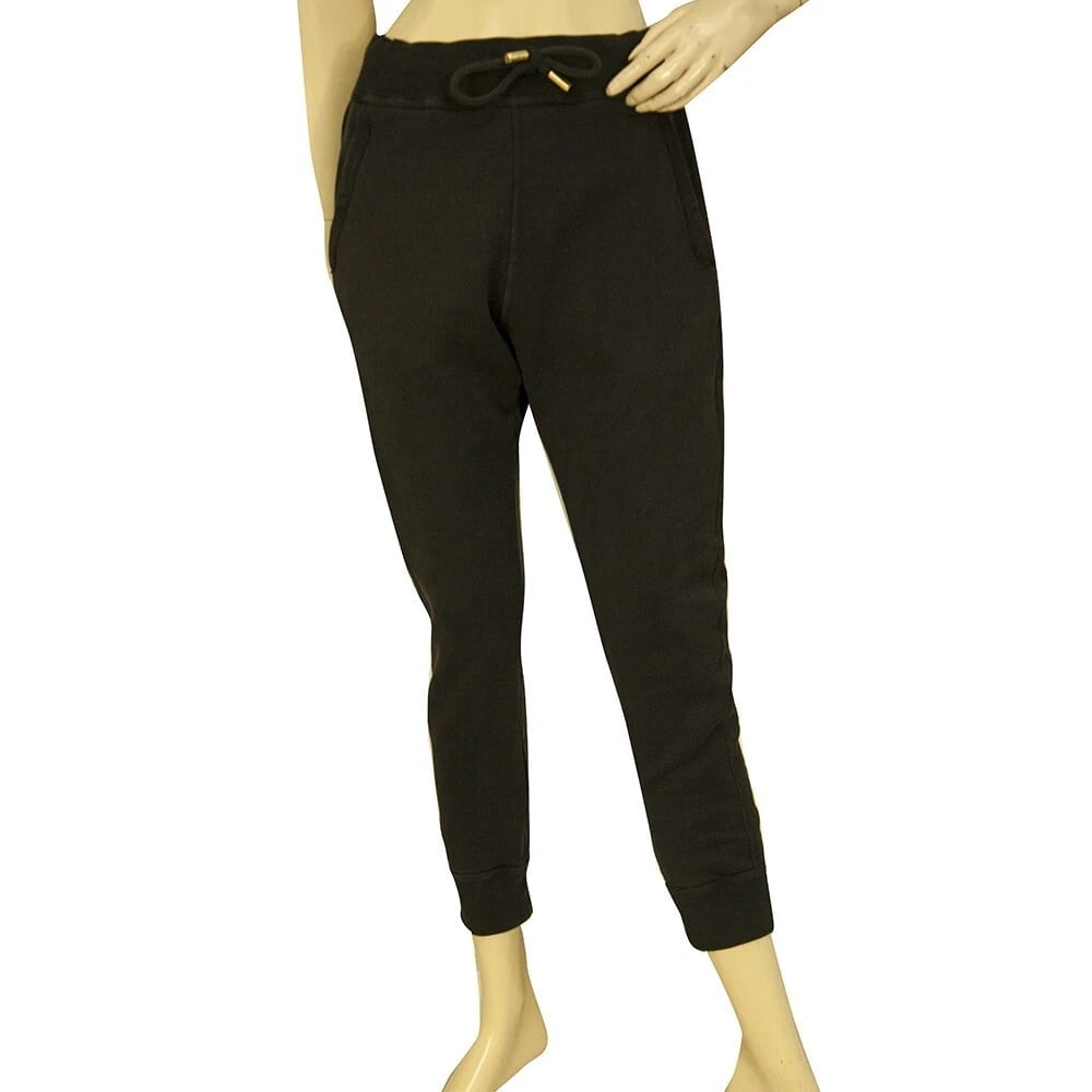 Dsquared2 Black "Icon" Sweatpants Sport Lounge Crop Trousers Pants size XS (1 of 7)