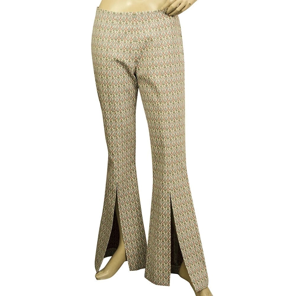 Dondup Blue Pink Green Floral Pattern Flare trousers pants w. Slit size 44: Title:Dondup Blue Pink Green Floral Pattern Flare trousers pants w. Slit size 44 Description:Dondup Blue Pink Green Floral Pattern Flare trousers pants w. Slit size 44 Step out in style with this