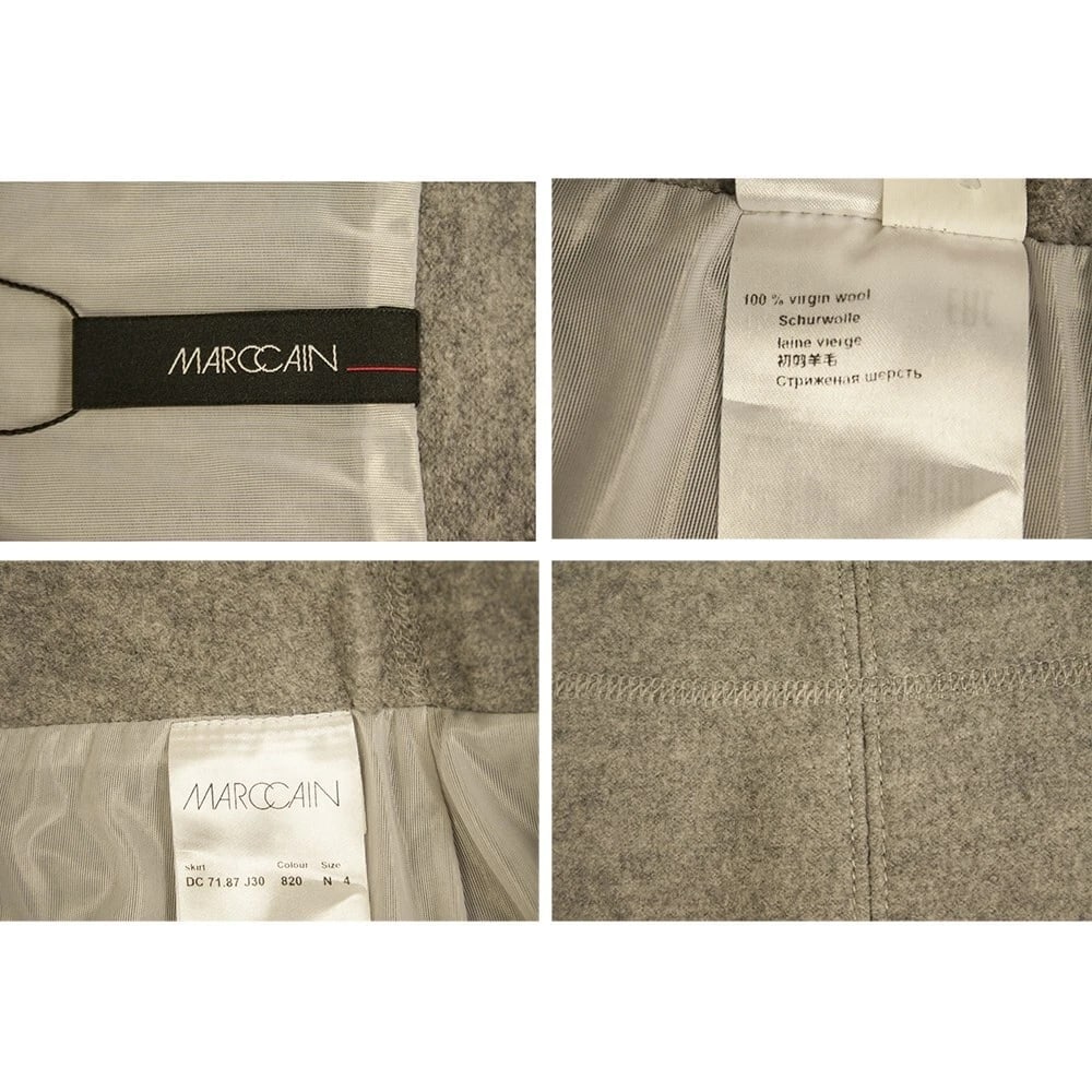 Marc Cain Gray Wool Zip Jacket Silver Dots ( 2) - 2