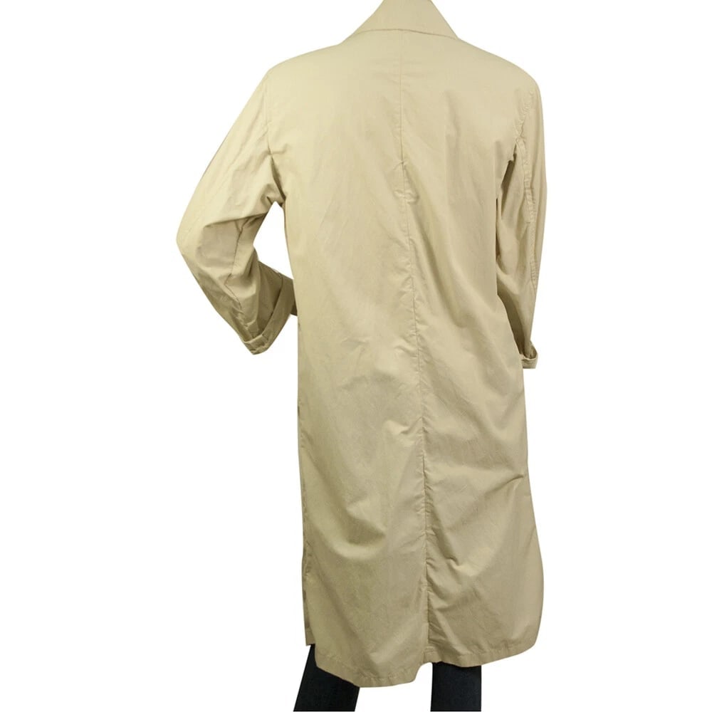 Marella Ecru Cotton Off White Single Breasted Trench Jacket Coat size It 44 - 2