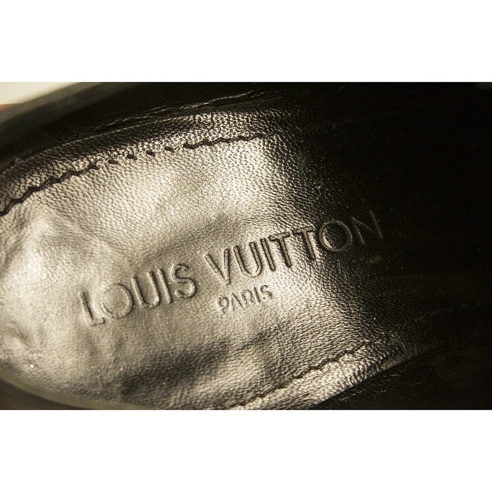 Louis Vuitton LV Men's Damier Black Leather Double Buckle Monk Shoes size 7.5 - 9