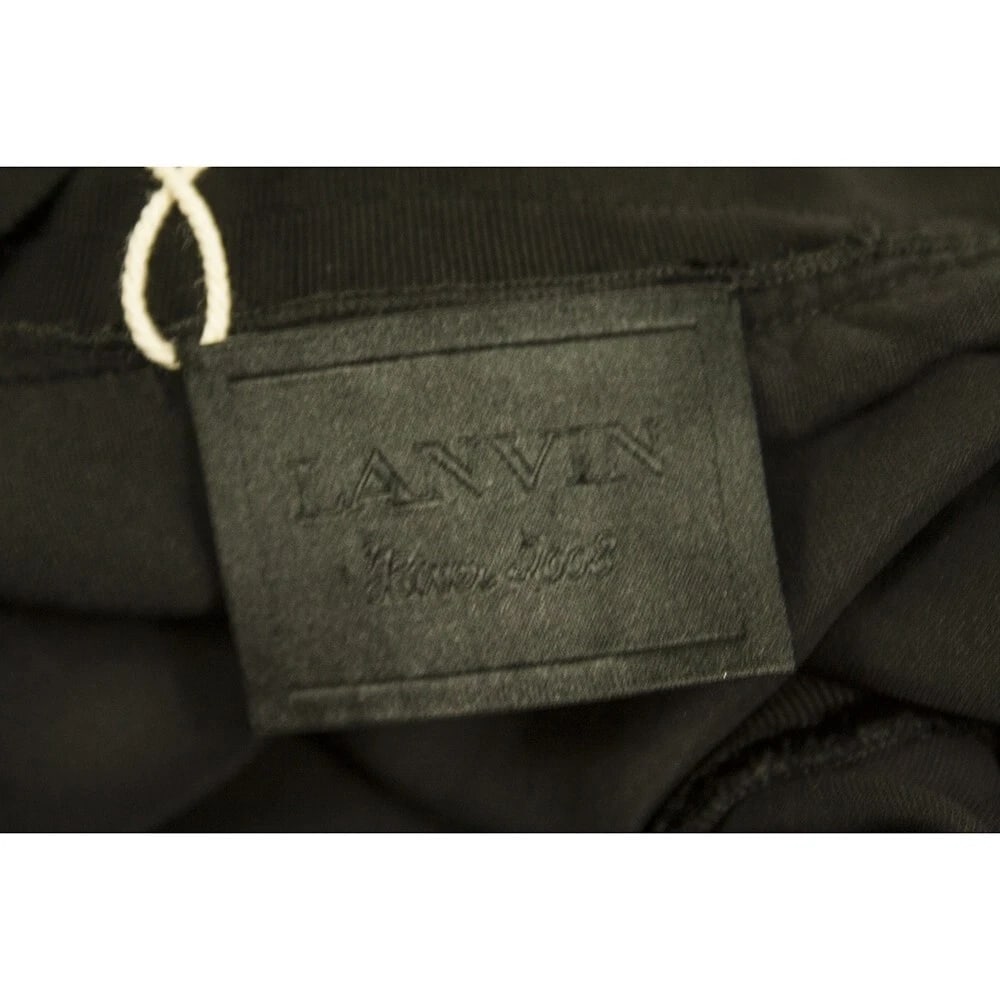 Lanvin Black Velour One Sleeve Cocktail Evening Knee dress size 40 - 3