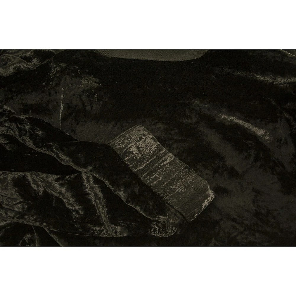 Lanvin Black Velour One Sleeve Cocktail Evening Knee dress size 40 - 6