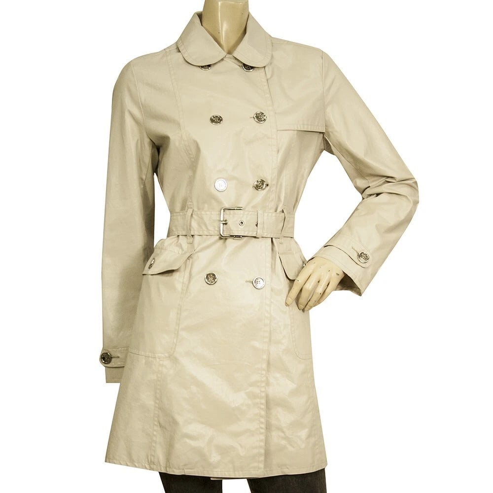 Burberry Ice Gray Lightweight Raincoat Trench Jacket Coat sz XS 158cm 14yrs girl (1 of 12)