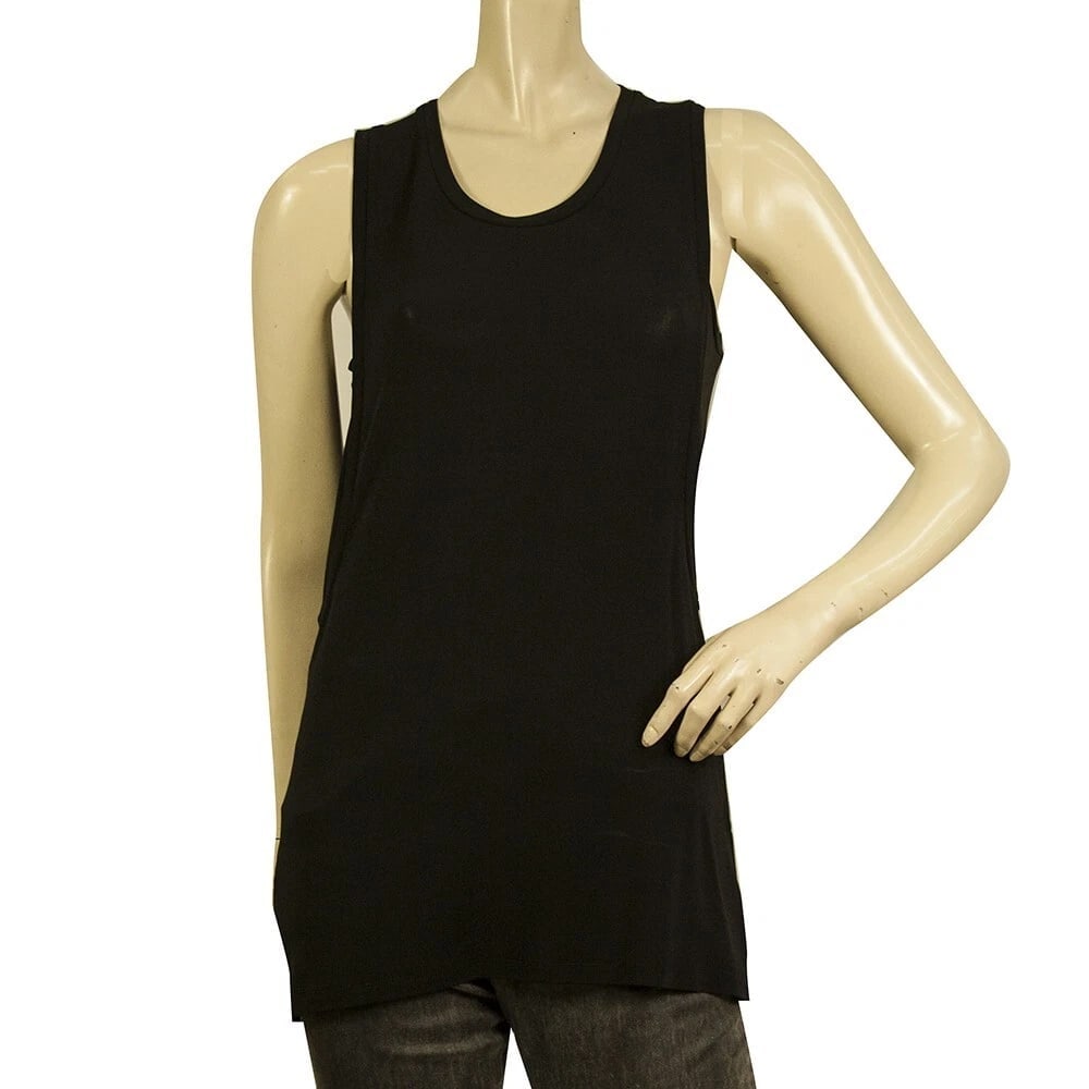 Neil Barrett Black Long Length Sleeveless Style Tank T-Shirt Top Size S (1 of 7)