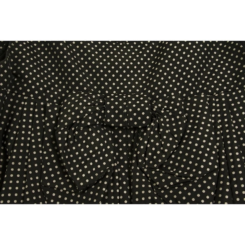 See by Chloe Black & White Polka Dot Print Belted Mini Dress size 42 w. Bow - 6