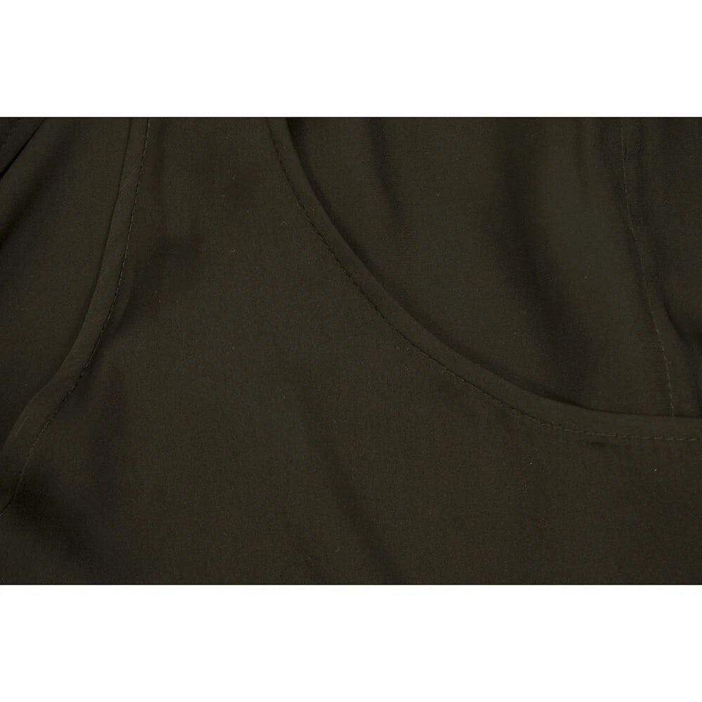 Barbara I Gongini Black Sleeveless Long Length Belted polyester Top - 5