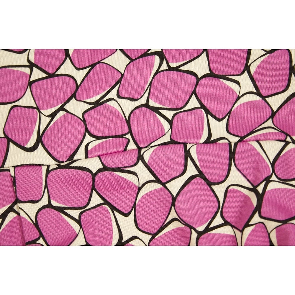 DVF Diane Von Fustenberg Taran Silk Fuchsia White Sleeveless Mini Dress size 4 - 5