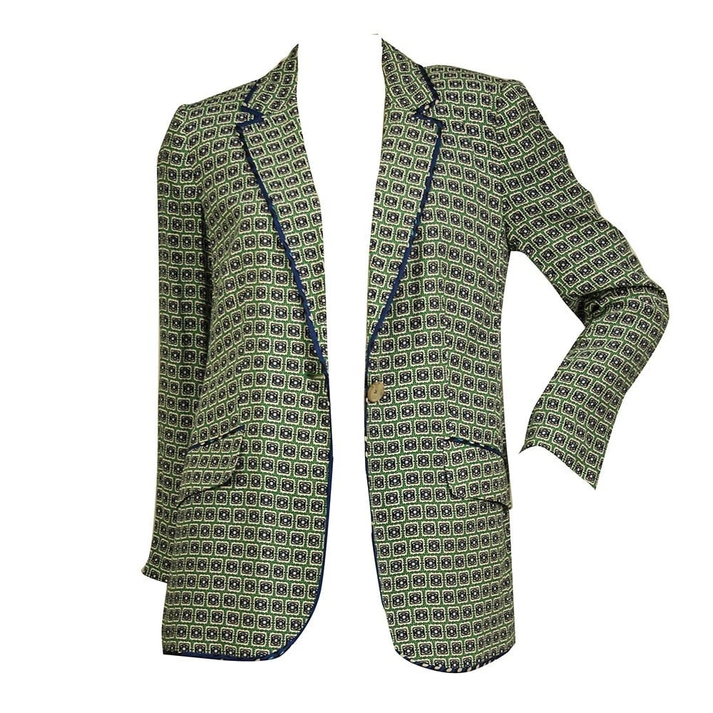 Diane Von Furstenberg DVF Roslyn Multicolor Viscose Floral Blazer Jacket size 4 - 7