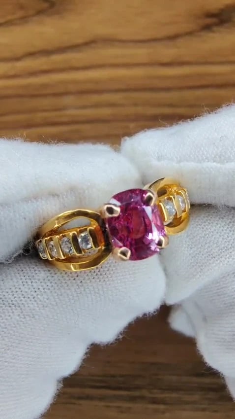 GIA Certified 2.27ct Natural No Heat Pink Sapphire Diamond Ring Unheated *v - 2