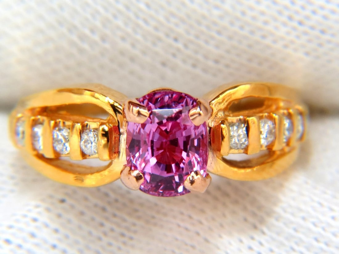 GIA Certified 2.27ct Natural No Heat Pink Sapphire Diamond Ring Unheated *v - 5