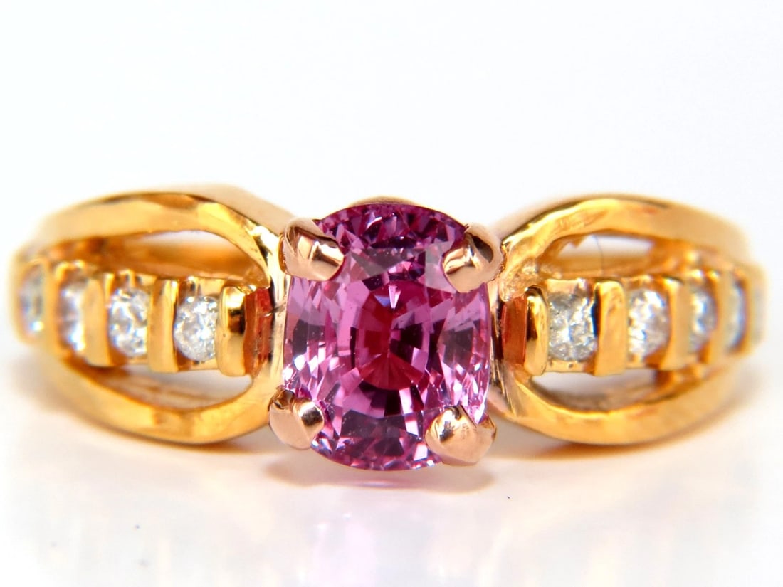 GIA Certified 2.27ct Natural No Heat Pink Sapphire Diamond Ring Unheated *v - 6