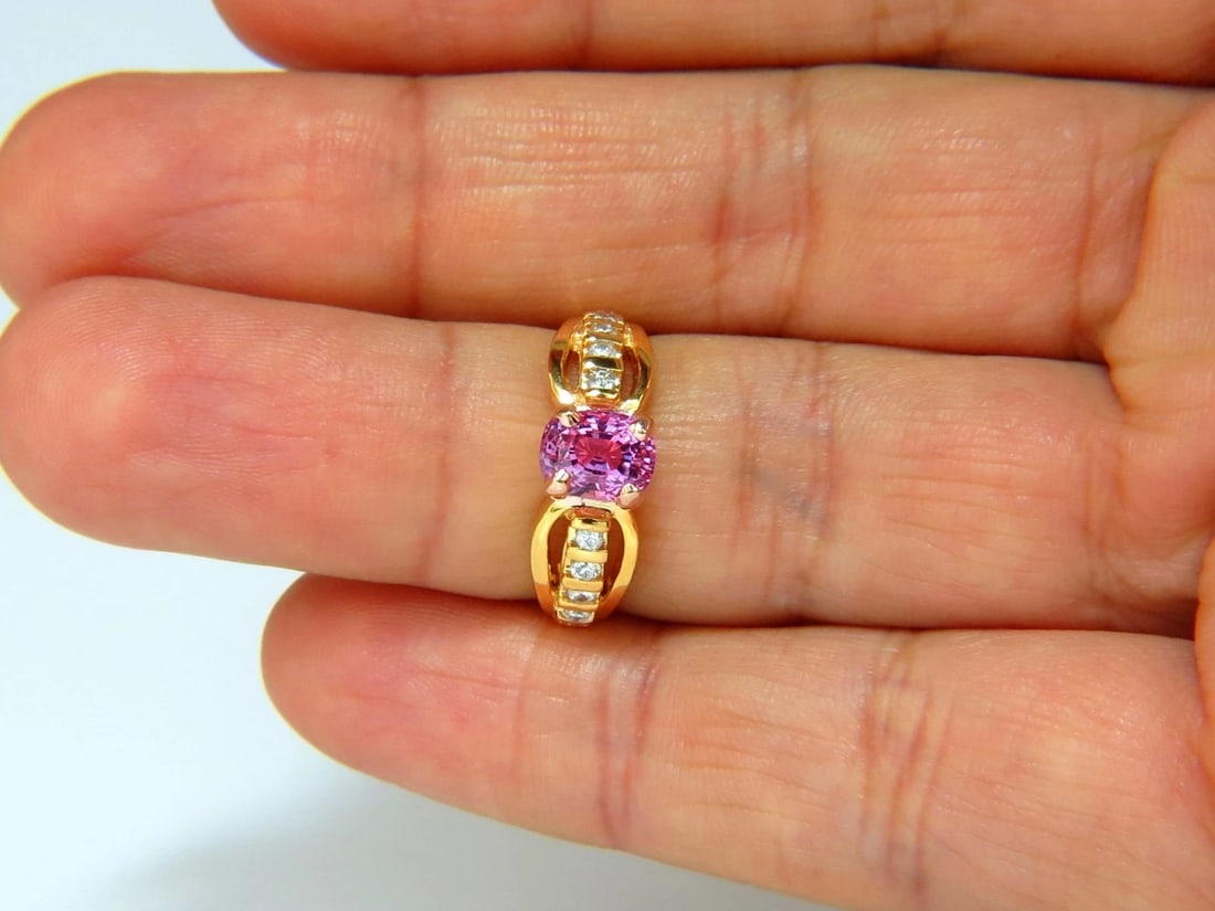GIA Certified 2.27ct Natural No Heat Pink Sapphire Diamond Ring Unheated *v - 7