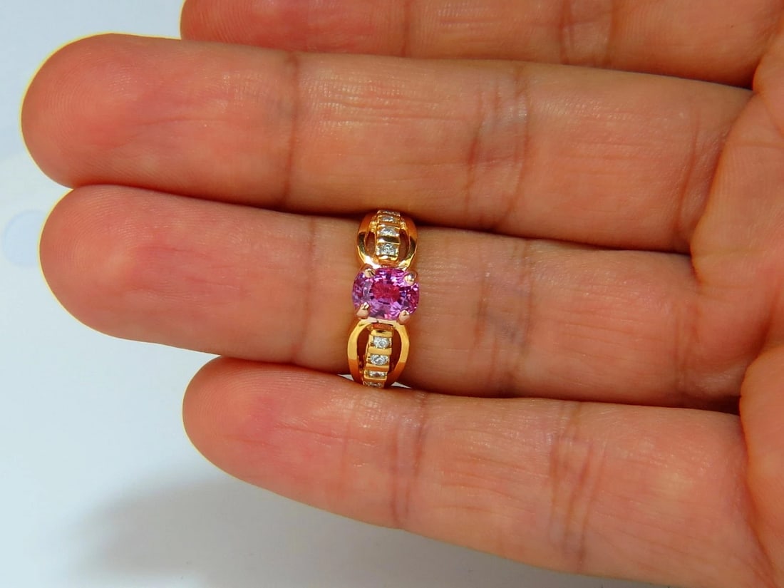 GIA Certified 2.27ct Natural No Heat Pink Sapphire Diamond Ring Unheated *v - 8