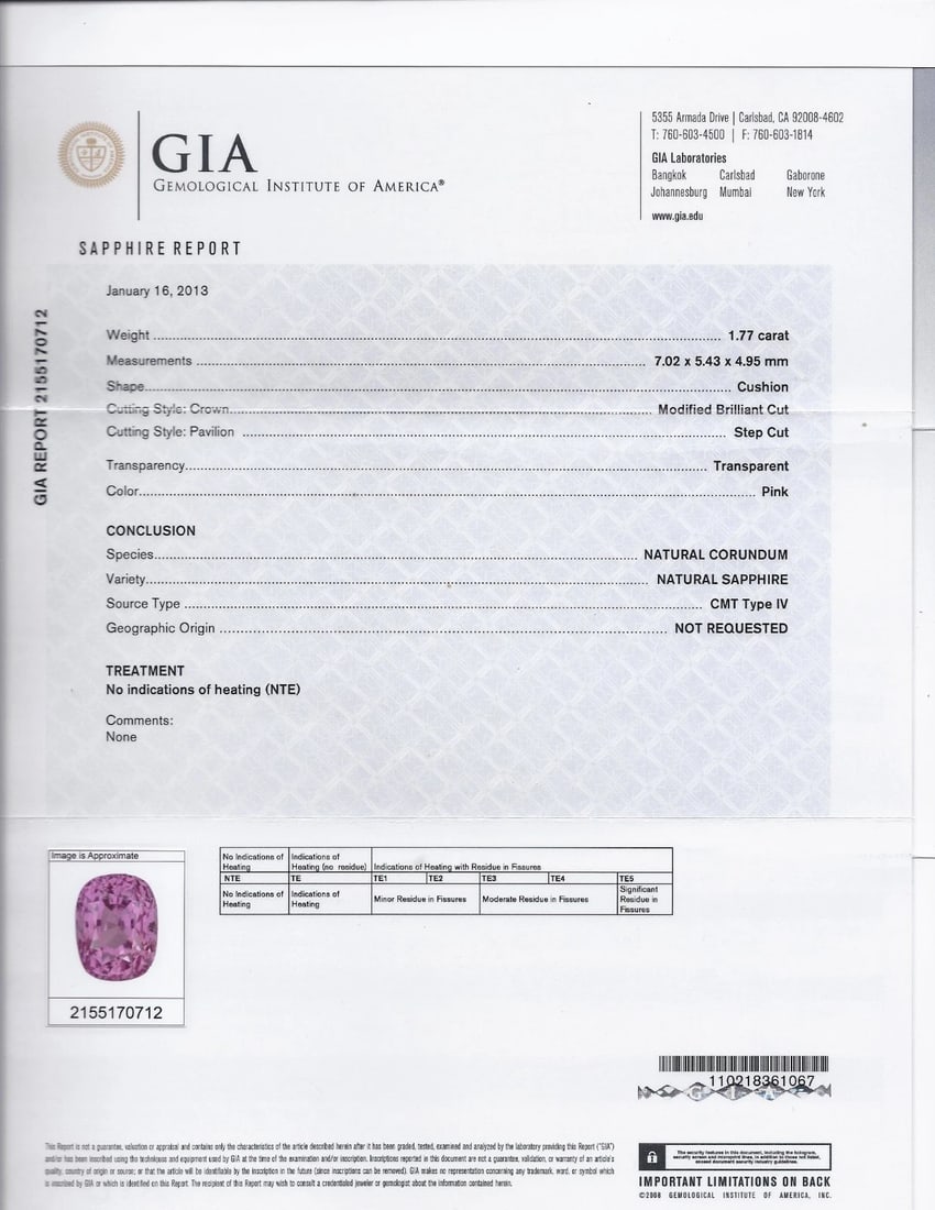 GIA Certified 2.27ct Natural No Heat Pink Sapphire Diamond Ring Unheated *v - 9
