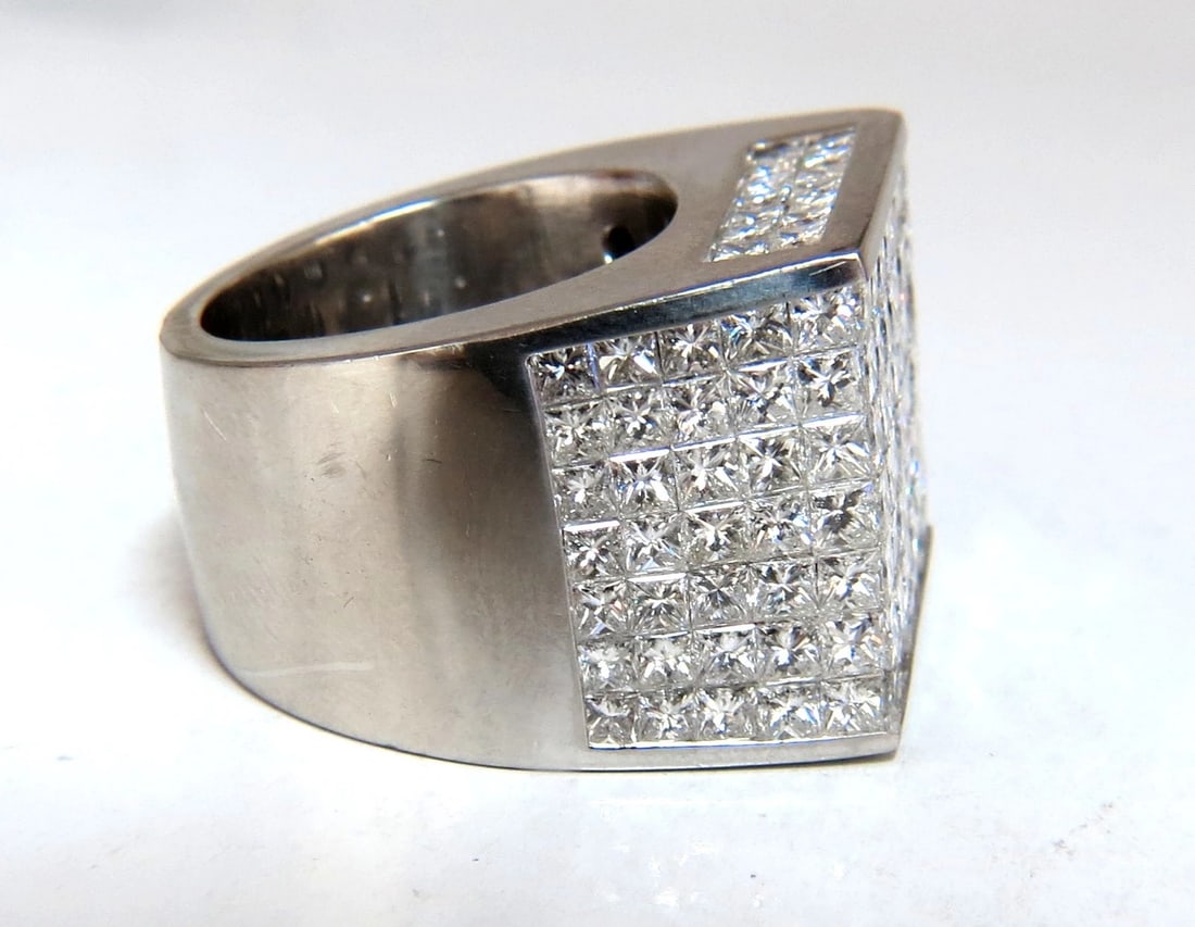 7.00ct Princess Cut Natural Diamonds Platinum Ring Heavyweight Prime *v - 7