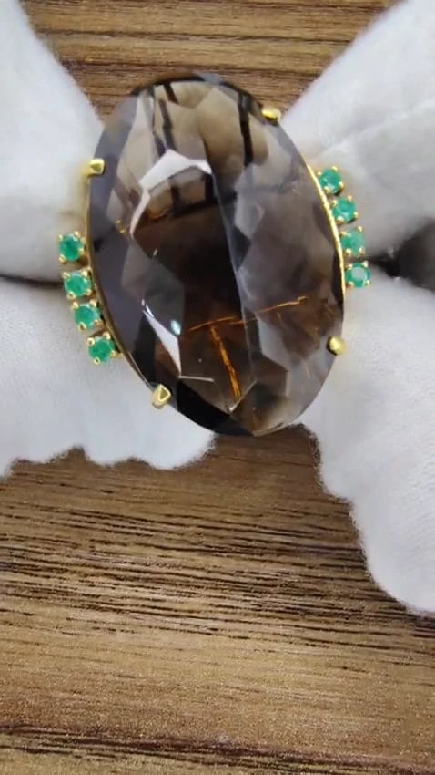 38.30ct Natural Oval Gypsy Topaz Ring 14kt gold *v - 2