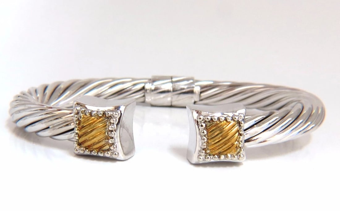 .26ct Diamonds Earrings, Bangle Set 14kt & Silver** - 2