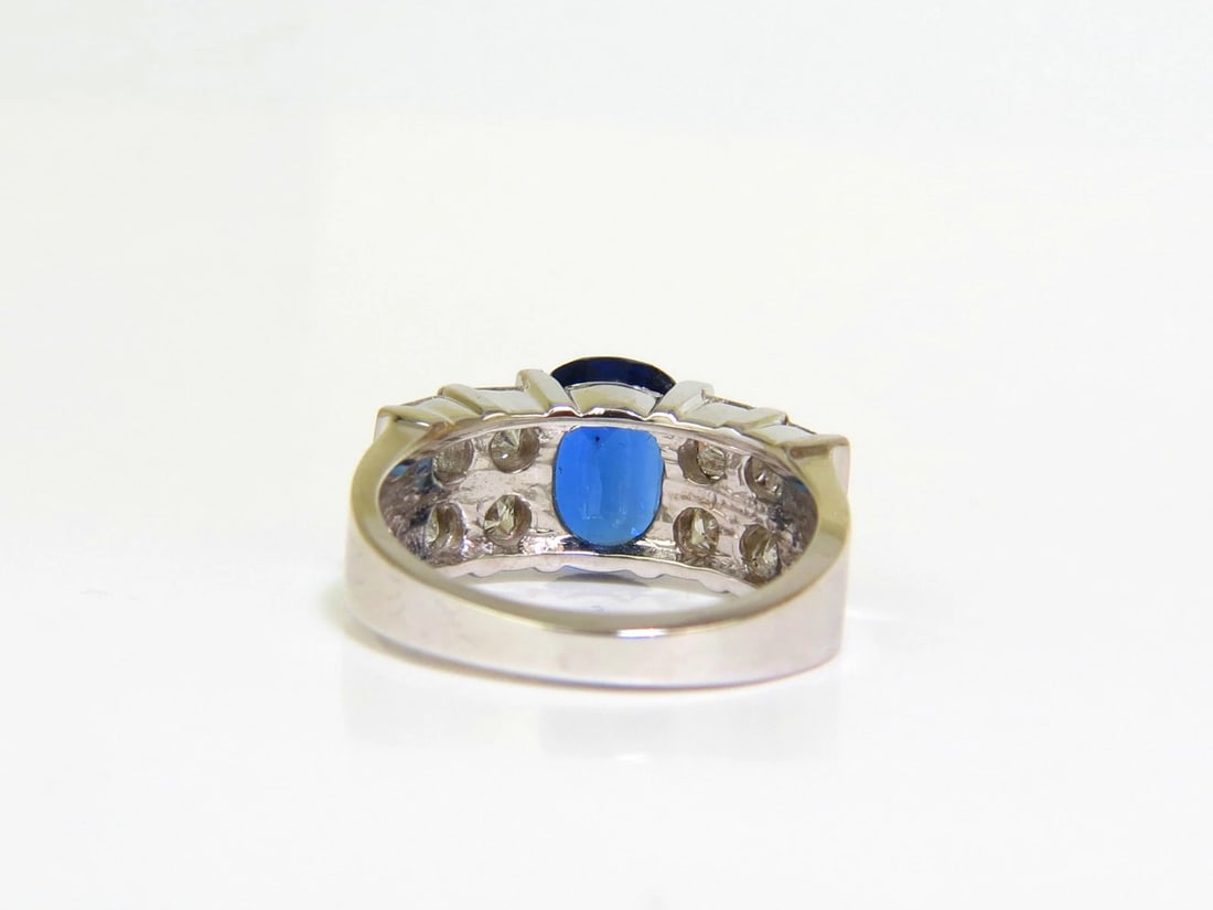 GIA 5.87CT NATURAL BRIGHT FINE GEM SAPPHIRE DIAMOND RING 14kt *v - 7