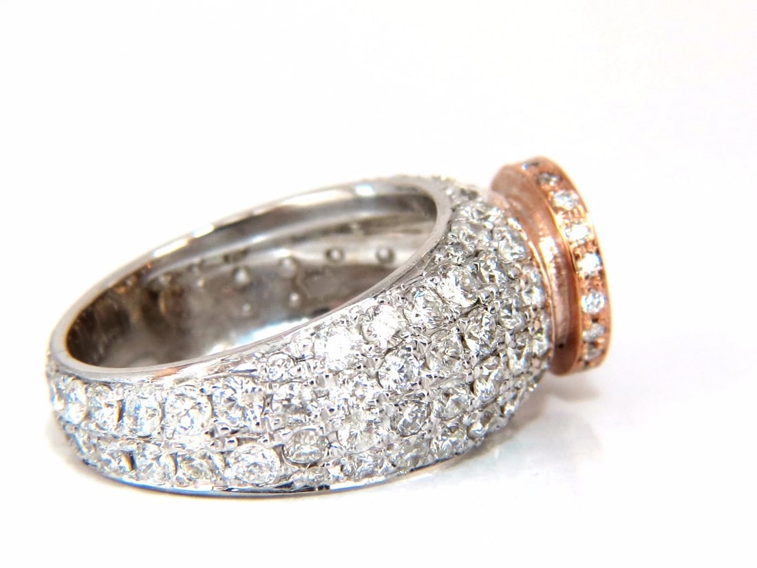 GIA Certified 1.58ct Natural Fancy light brown round cut diamond ring 14kt*v - 7