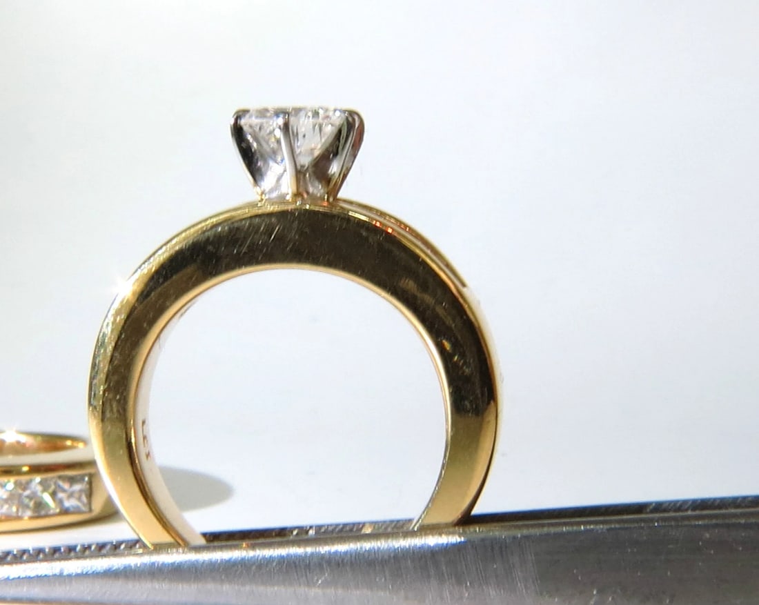 2.50CT NATURAL DIAMONDS ENGAGEMENT RING MATCHING BAND 14KT *v - 7