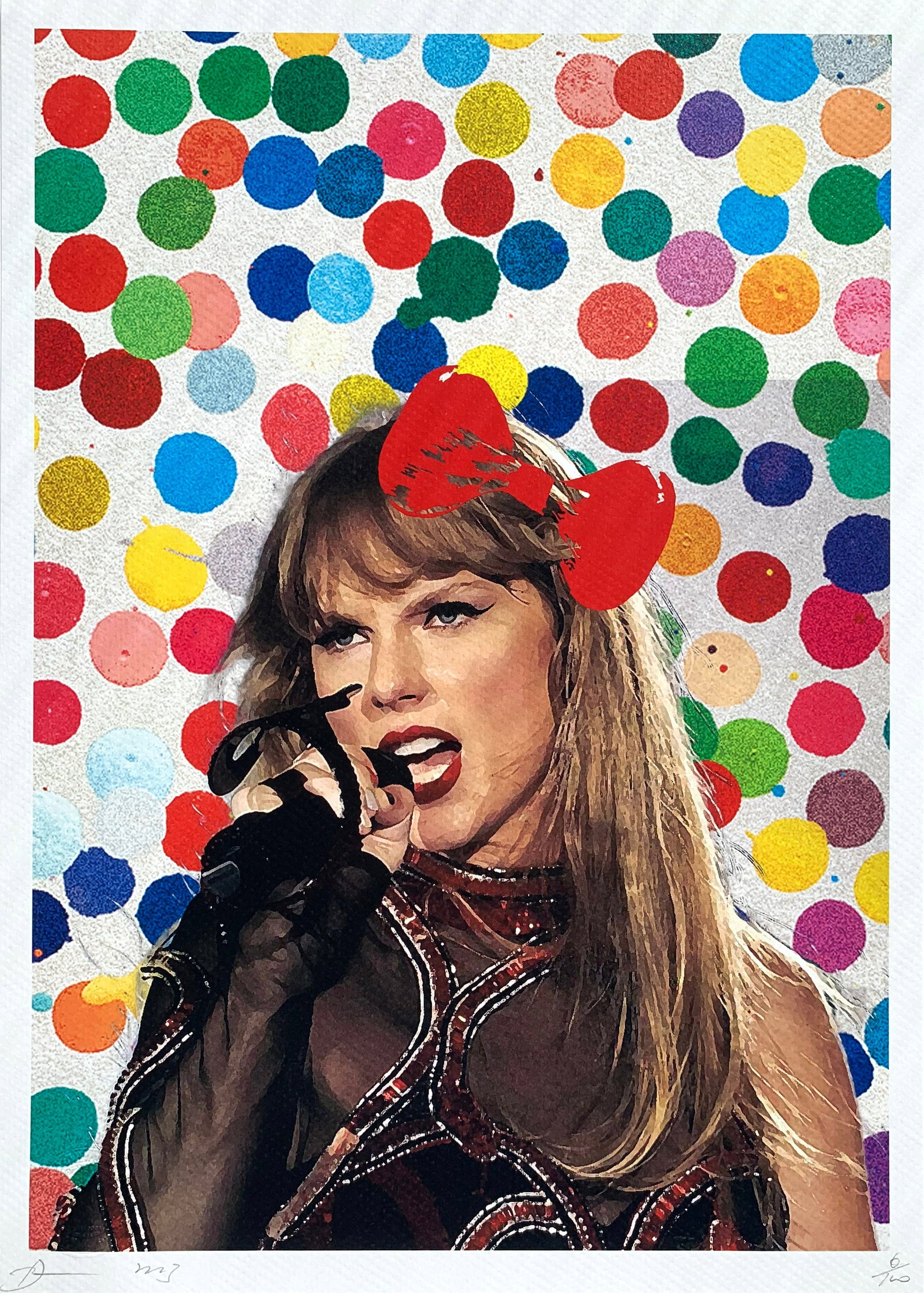Death NYC Taylor Swift: Title: Death NYC Taylor Swift Date/Period: 21st Century Materials:Giclee on Fine art 300 gsm paper Size:17 3/4 x 12 1/2 inches Description:Artist: Death NYC, limited edition giclee on paper, out of