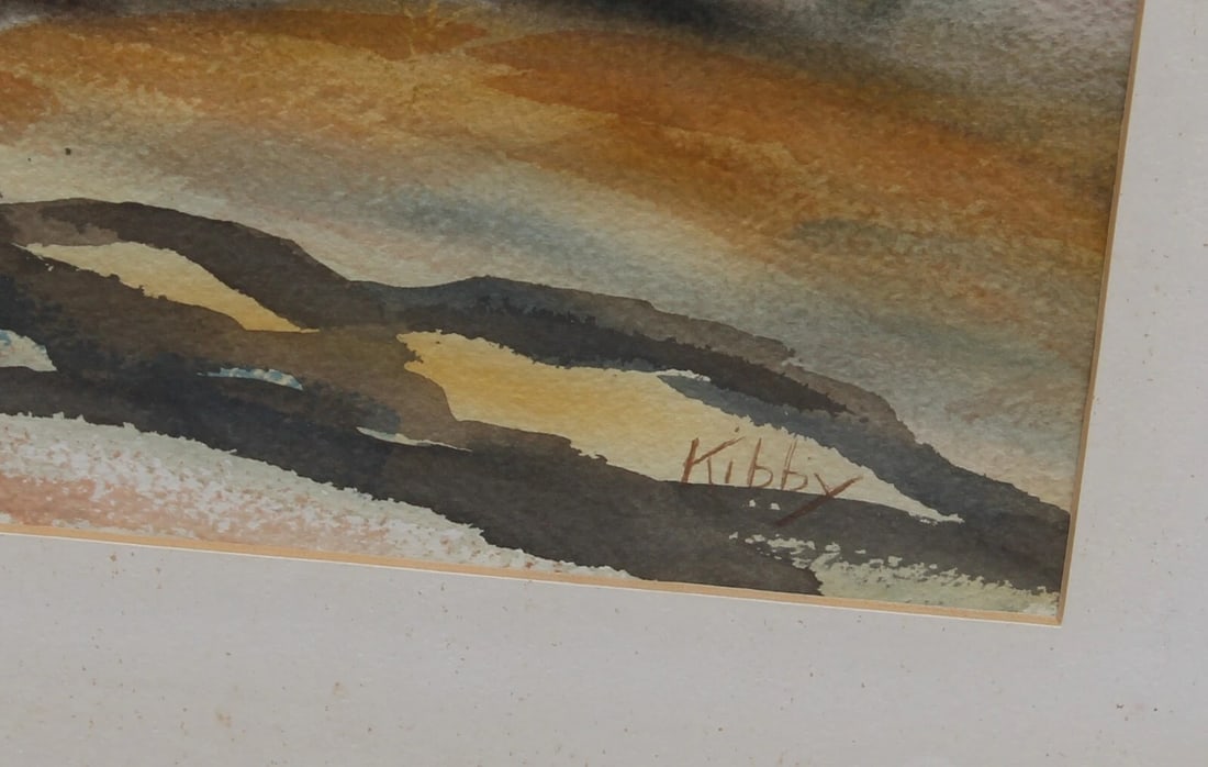 KIBBY LINAWEAVER California watercolor Tree in a Landscape - 5