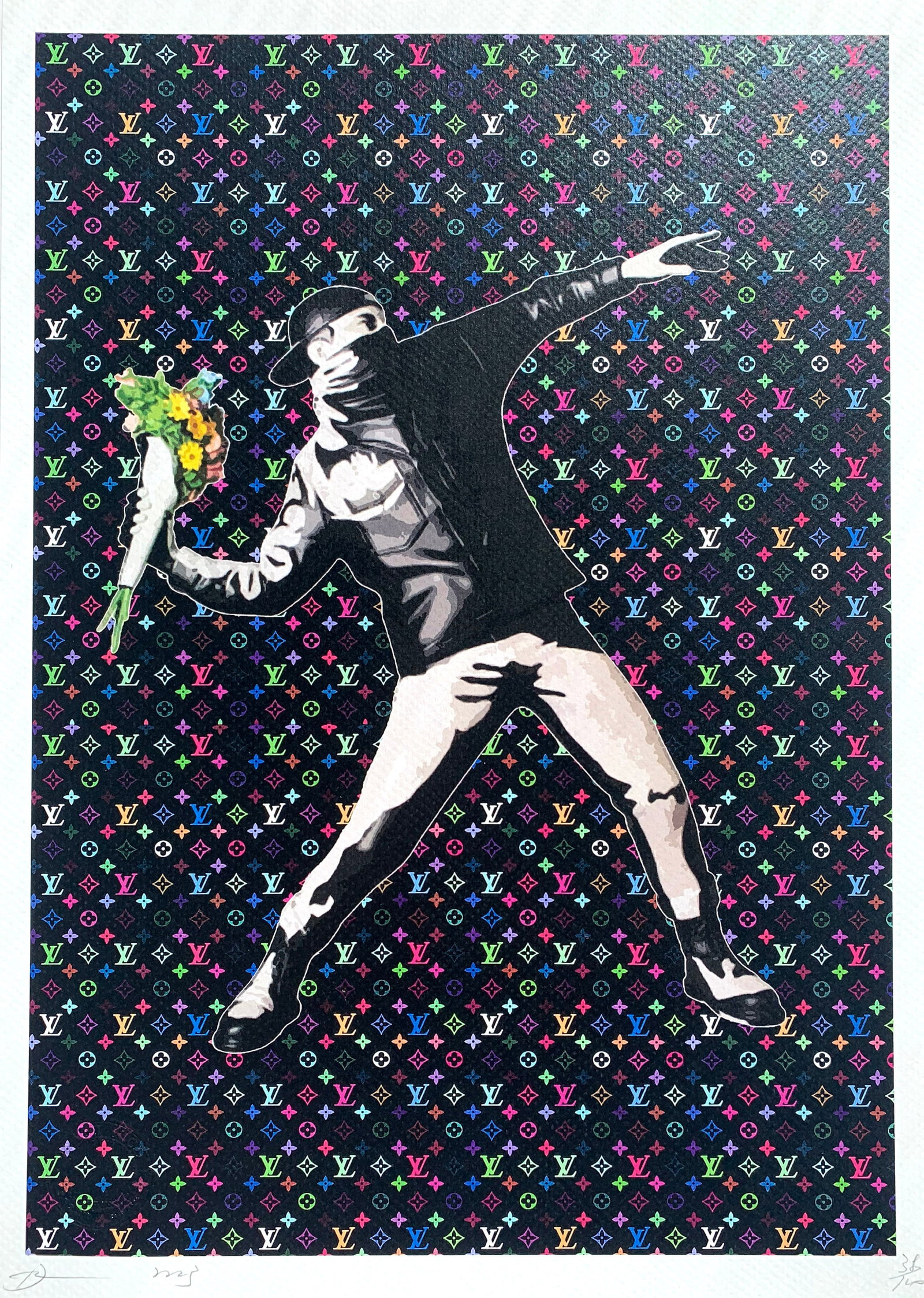 Death NYC Banksy LV: Title: Death NYC Banksy LV Date/Period: 21st Century Materials:Giclee on Fine art 300 gsm paper Size:17 3/4 x 12 1/2 inches Description:Artist: Death NYC, limited edition giclee on paper, out of