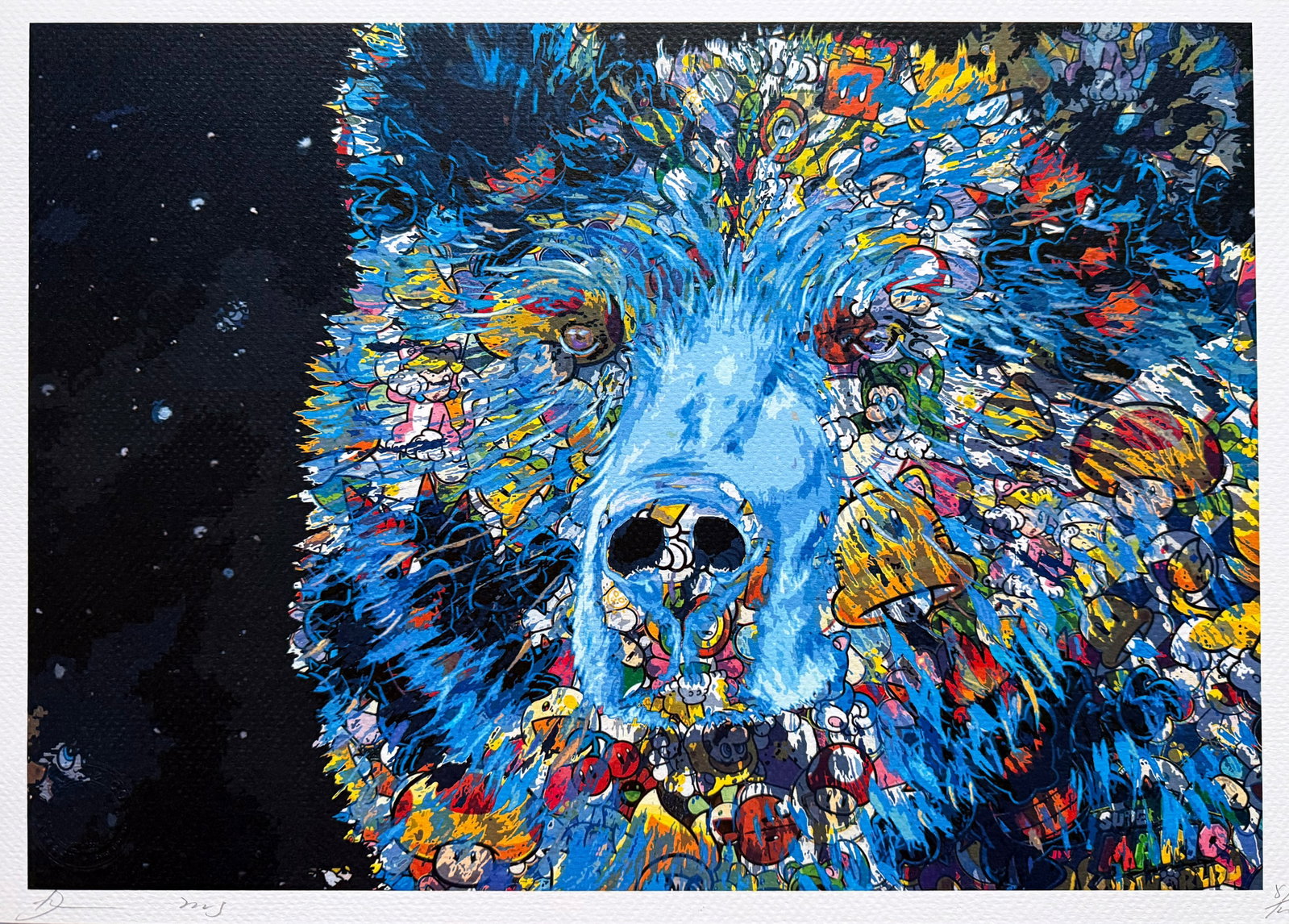 Death NYC Bear: Title: Death NYC Bear Date/Period: 21st Century Materials:Giclee on Fine art 300 gsm paper Size:17 3/4 x 12 1/2 inches Description:Artist: Death NYC, limited edition giclee on paper, out of eddition o