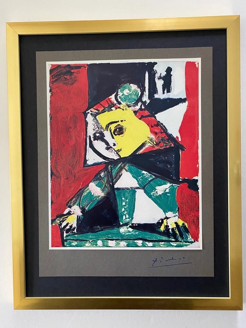 PABLO PICASSO+ ORIGINAL 1969 + SIGNED + HAND TIPPED COLOR PLATE MAIDS OF HONOR (1 of 2)