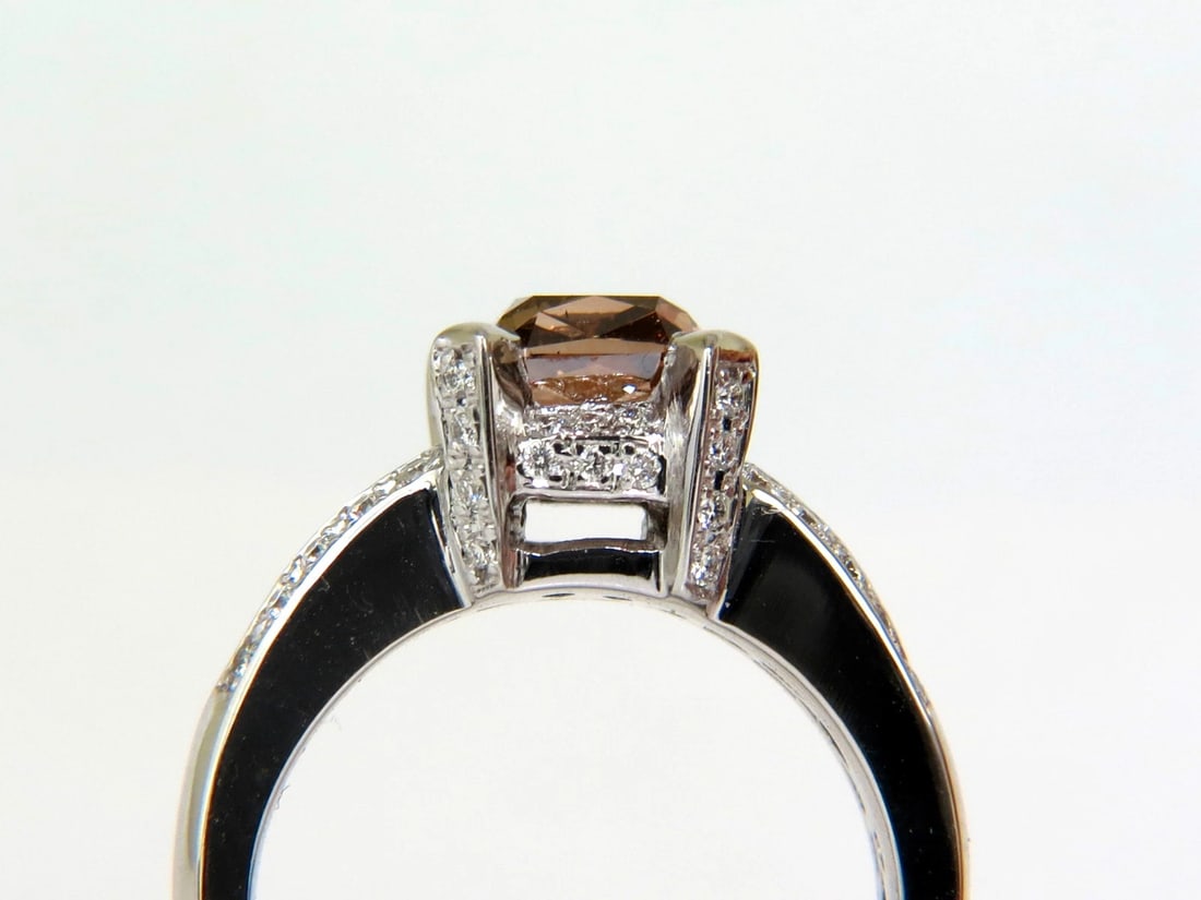GIA CERTIFIED 2.76CT NATURAL FANCY ORANGE BROWN DIAMOND RING G/VS 14KT *v - 11